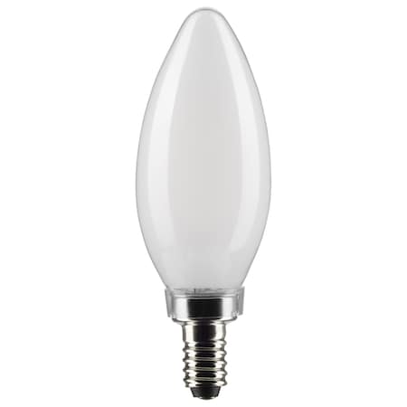 3 Watt B11 LED Lamp, Frost, Candelabra Base, 90 CRI, 2700K, 120 Volts
